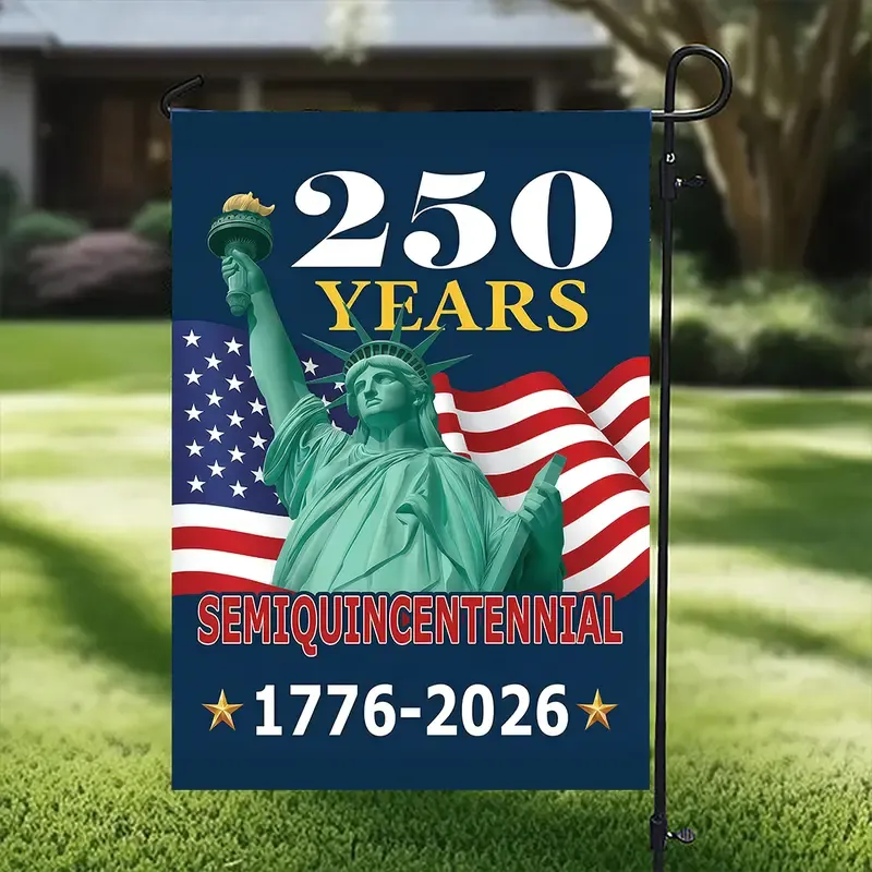 250 Years American Garden Flag, 250th Anniversary USA Patriotic House Flag, 1776 2026 Yard Decor