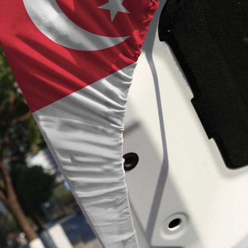 Singapore Car Hood Cover Flag-Globe Flags