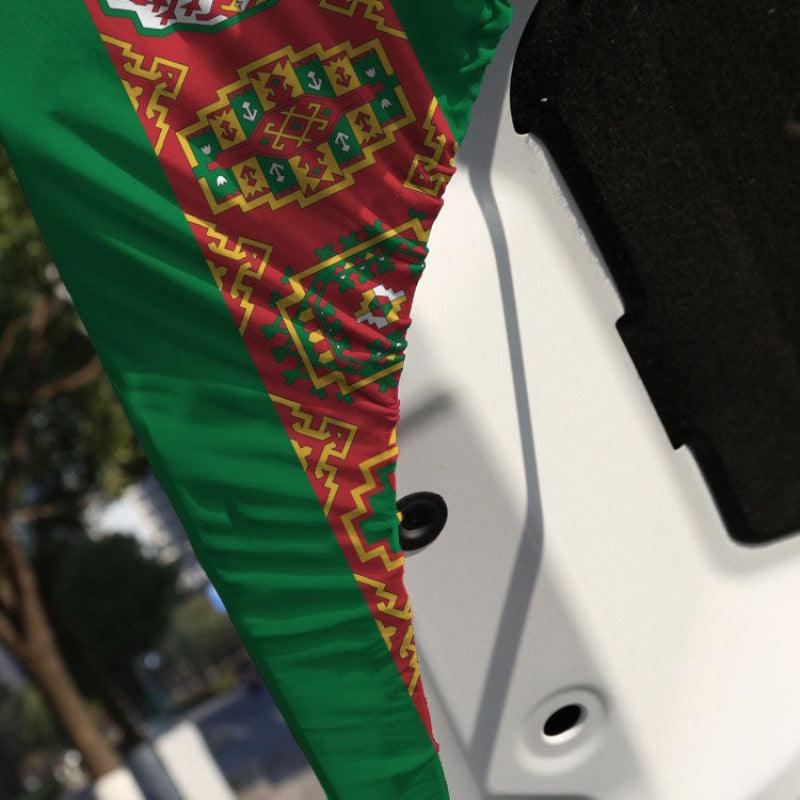 Turkmenistan Car Hood Cover-Globe Flags