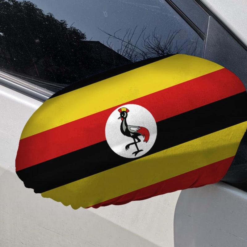 Uganda Car Side-Mirror Flag-Globe Flags