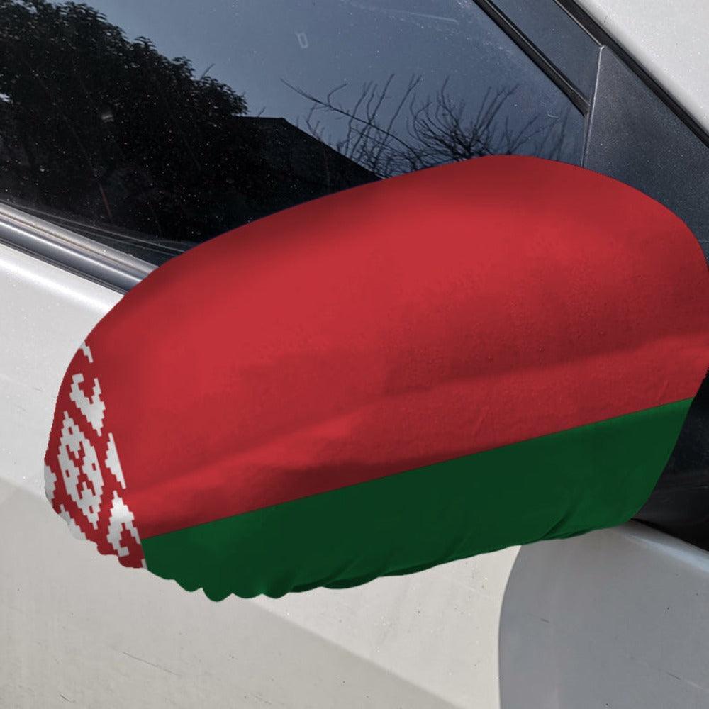 Belarus Car Side Mirror Flag Stretch-Fit Polyester Covers For Vehicles-Globe Flags