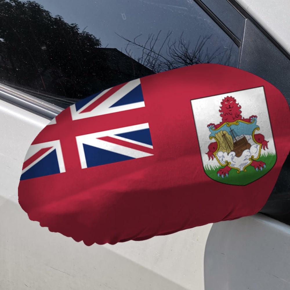 Bermuda Car Side Mirror Flag Polyester Mirror Covers-Globe Flags