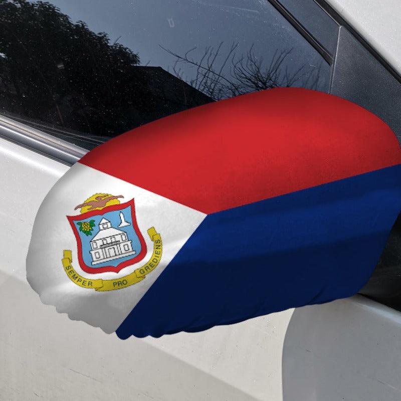 Sint Maarten Car Side-Mirror Flag-Globe Flags