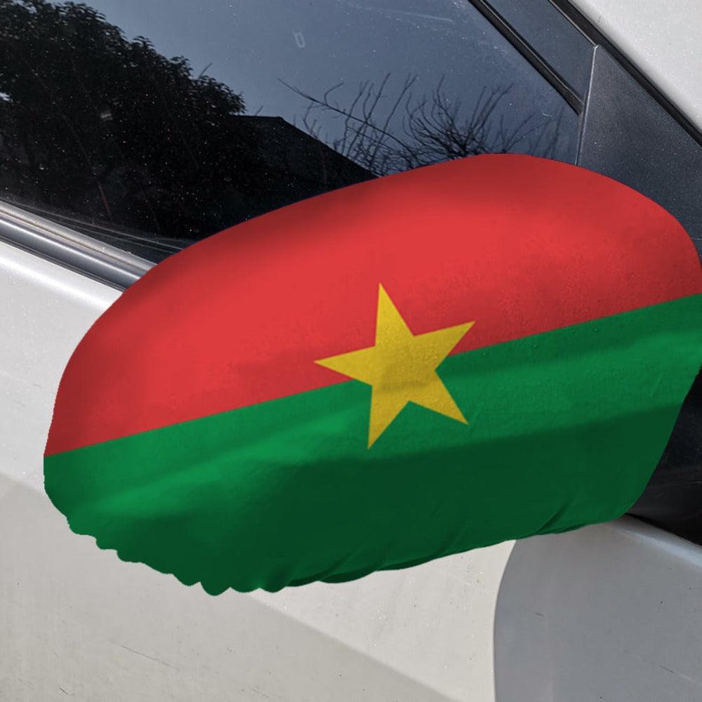 Burkina Faso Car Mirror Flag – Set of 2 Polyester Covers-Globe Flags
