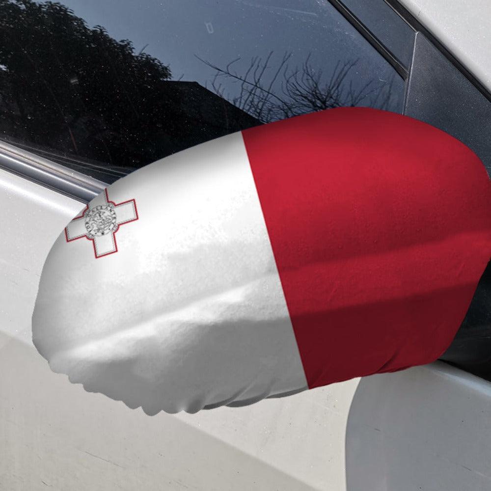 Malta Car Mirror Flag-Globe Flags
