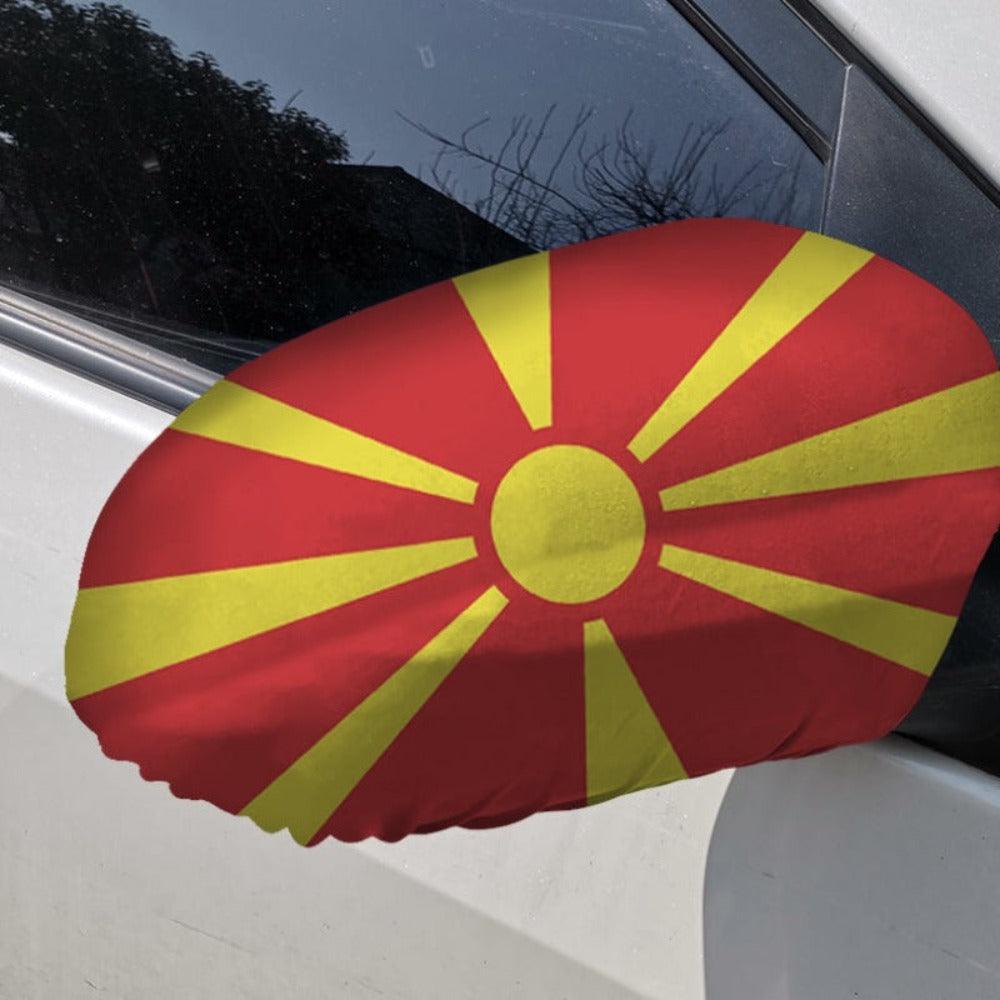 Macedonia Car Mirror Flag-Globe Flags