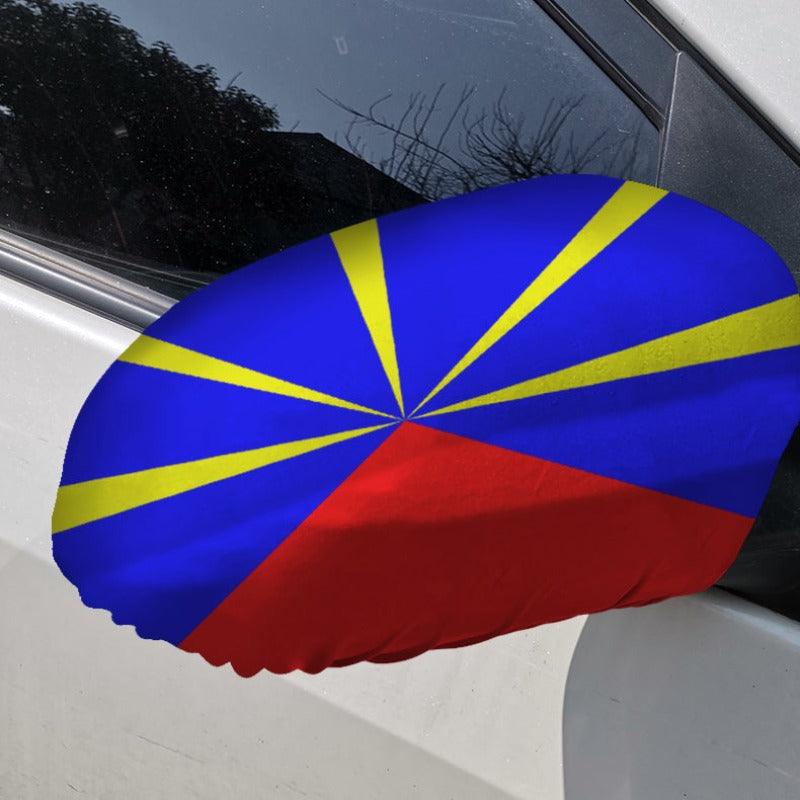 Réunion Car Side-Mirror Flag – Polyester Flags for Your Car Mirrors-Globe Flags