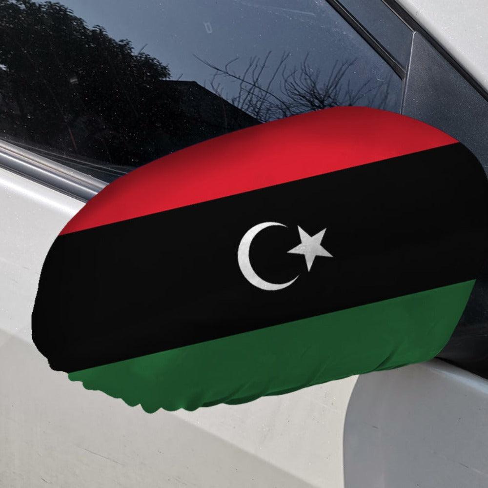 Libya Car Mirror Flag-Globe Flags
