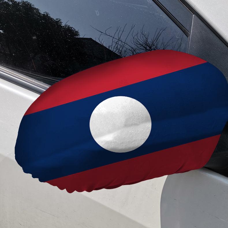 Laos Side Mirror Flag-Globe Flags