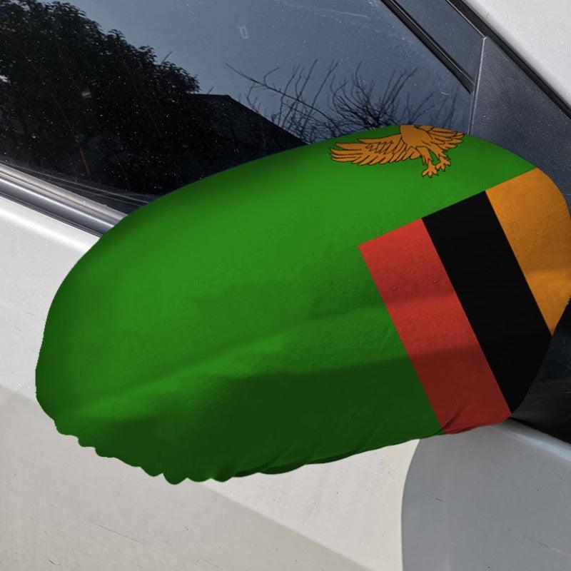 Zambia Side Mirror Flag-Globe Flags