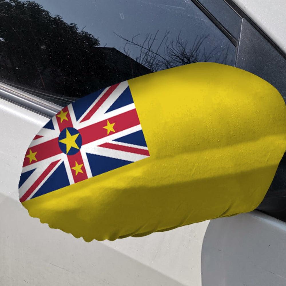 Niue Car Side-Mirror Flag - product view