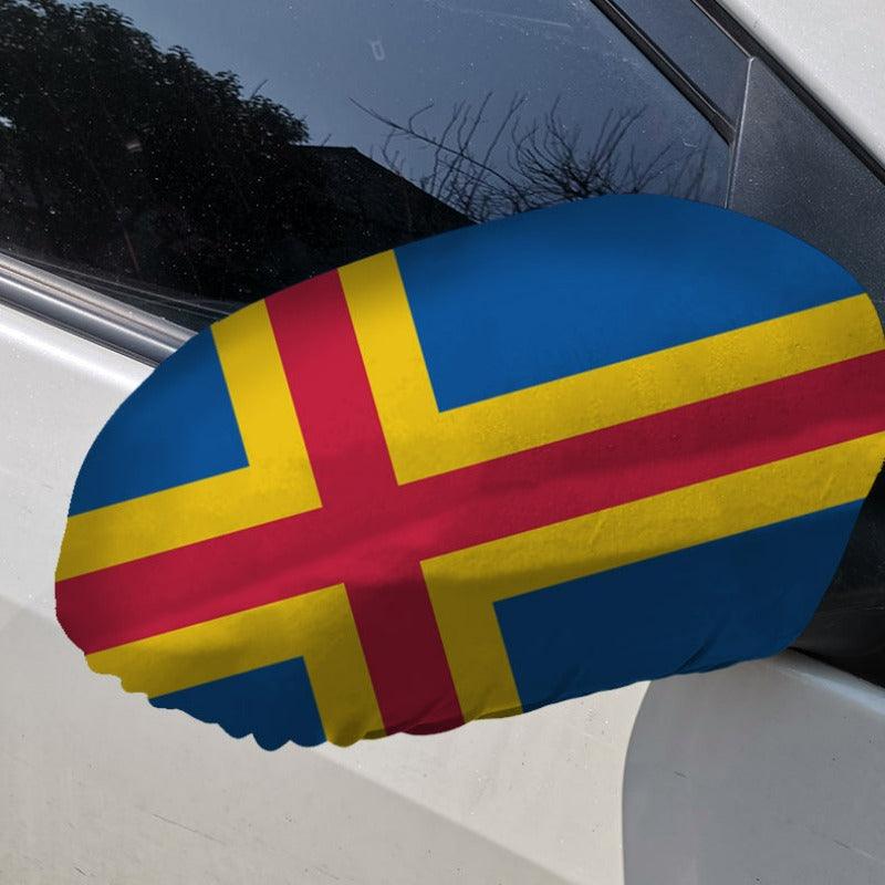 Aland Car Mirror Flag-Globe Flags