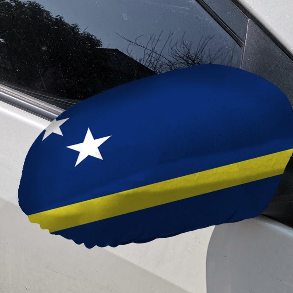 Curacao Car Mirror Flag-Globe Flags