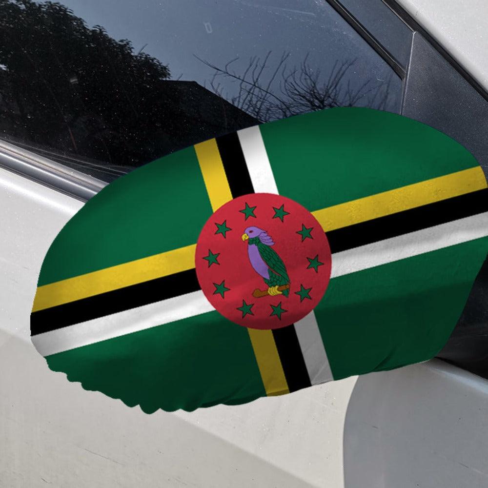 Dominica Car Mirror Flag-Globe Flags