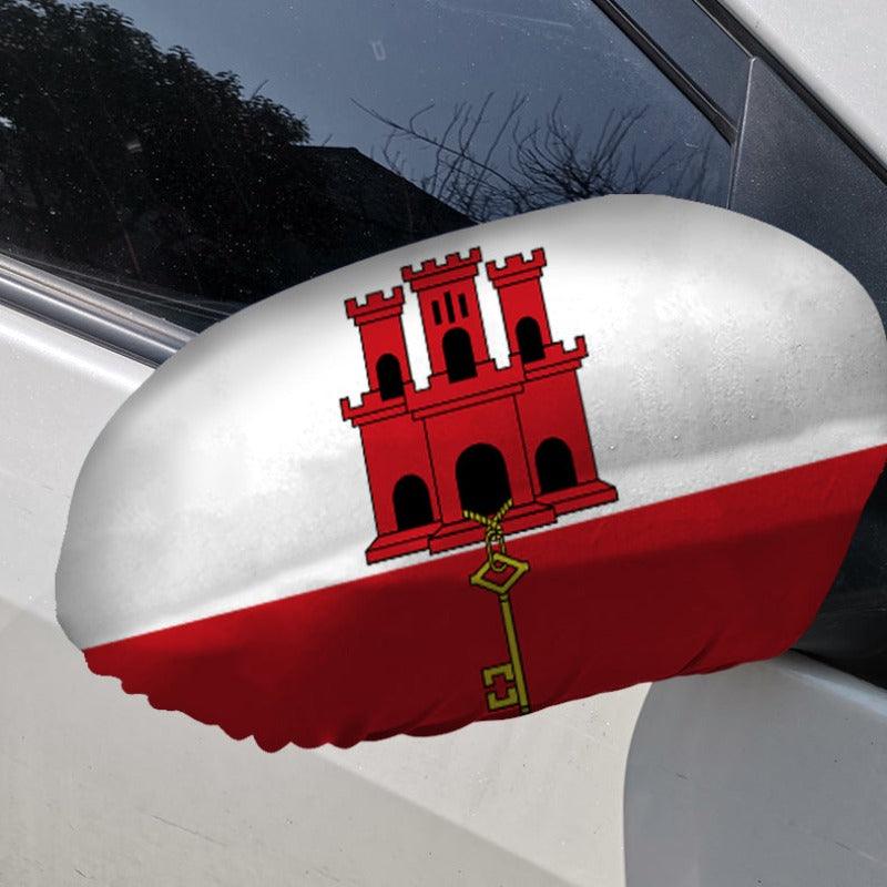 Gibraltar Car Mirror Flag-Globe Flags