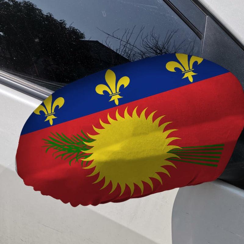 Guadeloupe Car Side Mirror-Globe Flags