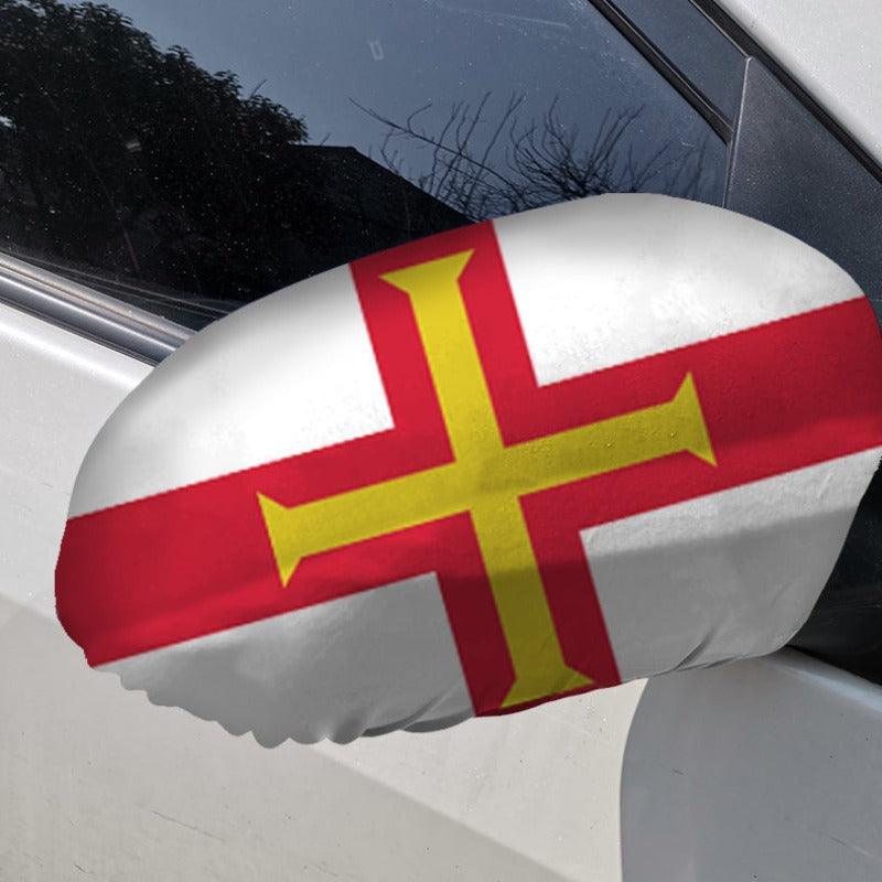 Guernsey Car Side Mirror-Globe Flags