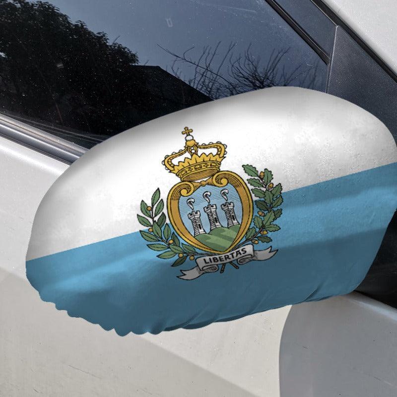 San Marino Side-Mirror Flag – Polyester Flag for Vehicle Mirrors-Globe Flags