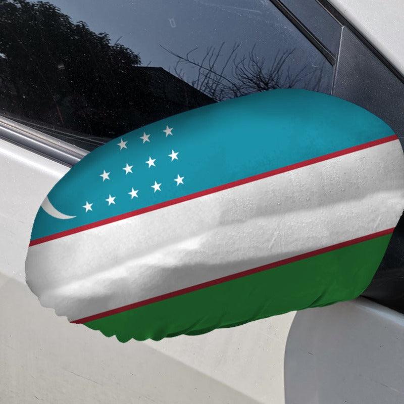 Uzbekistan Side Mirror Flag - product view