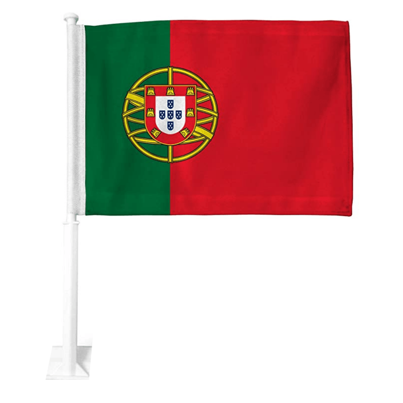 Stylish Portugal Car Window Mounted Flag For Car-Globe Flags