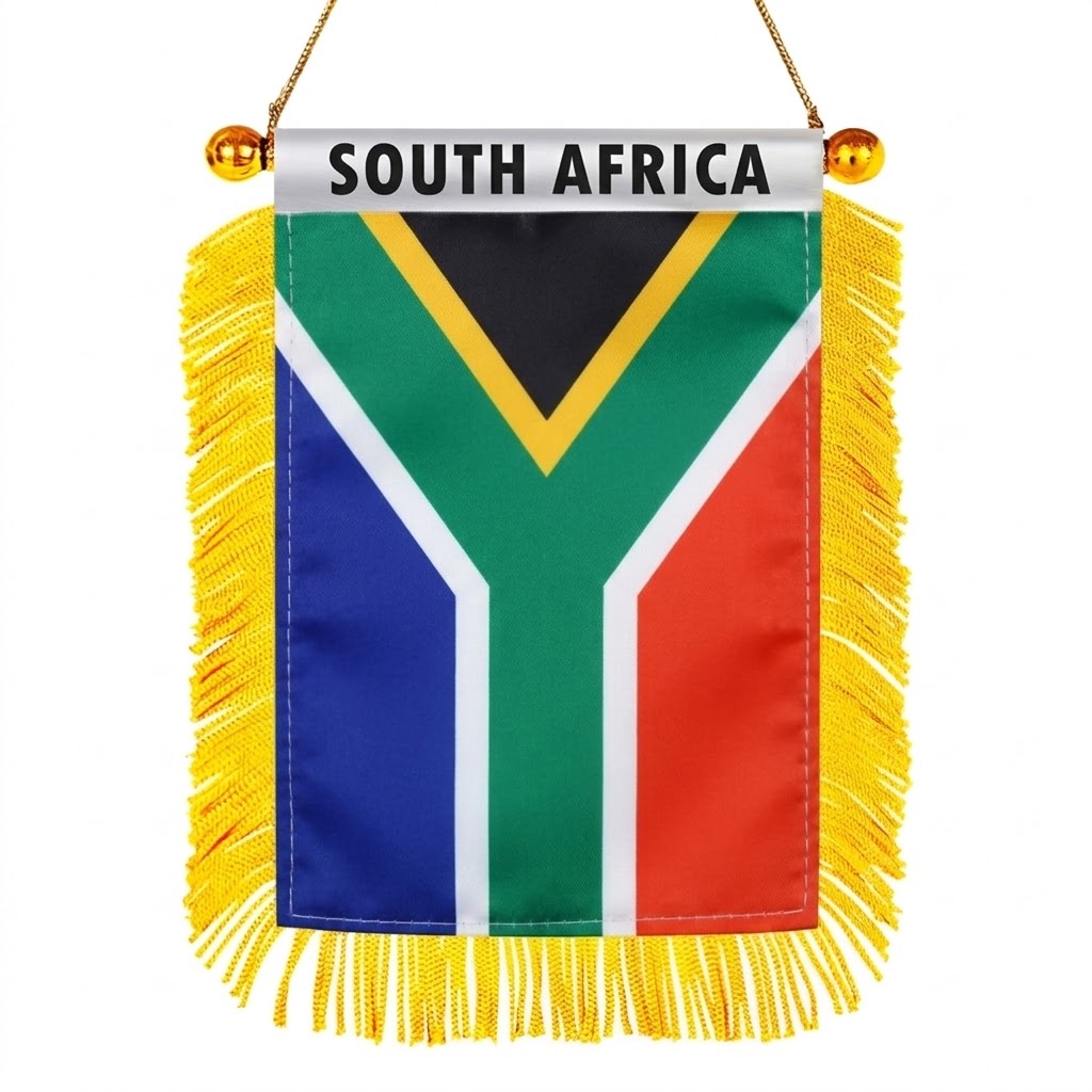 Official FIFA 2026 South Africa Car Window Mini Decorative Flag - product view