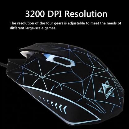 4 Pcs Illuminated Keyboard Home Gaming Set