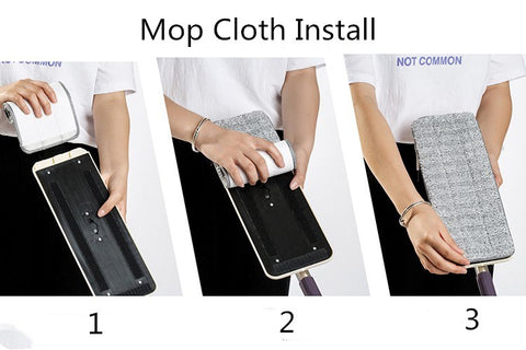 Hands-free lazy mop replacement mop display