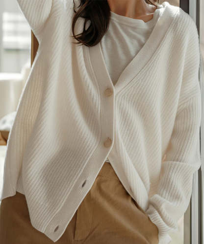Embroidered Cocoon Cardigan