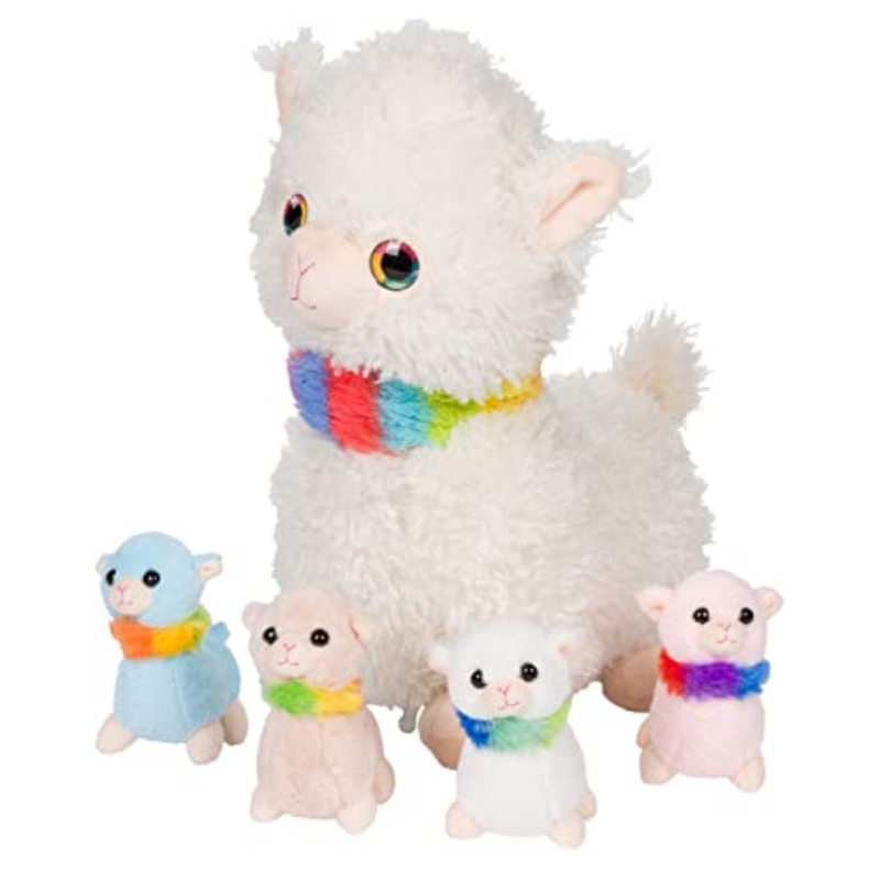 Llamas Snuggable Mommy Baby Llama Set Of 5 Gift For Children-Octopus Mood Toy