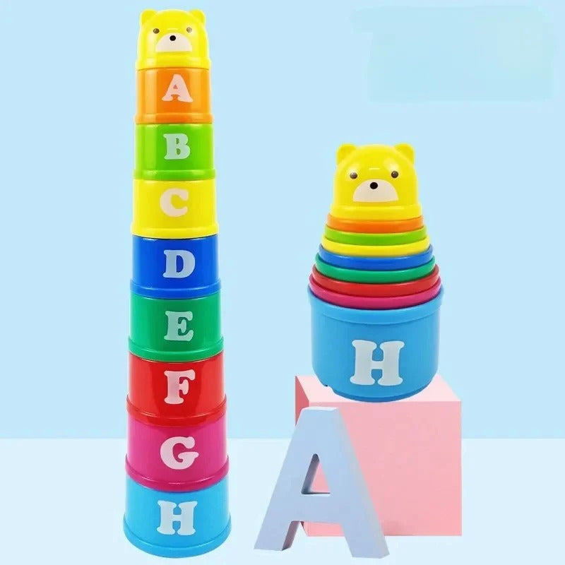 Stacking And Nesting Cups Toy Set - Octopus Mood Toy