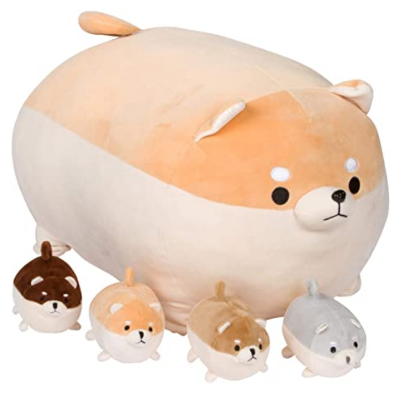 Shiba Inu Snuggable Mommy Puppy Set Of 5 Gift For Children - Octopus Mood Toy