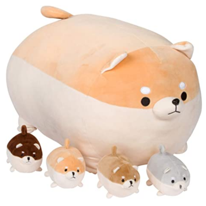 Shiba Inu Snuggable Mommy Puppy Set Of 5 Gift For Children - Octopus Mood Toy