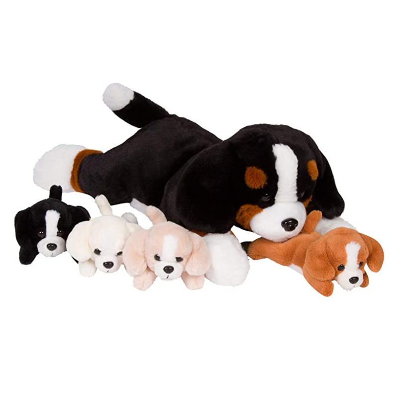 Bernese Snuggable Mommy Puppy Set Of 5 Gift For Children-Octopus Mood Toy