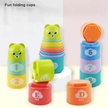 Stacking And Nesting Cups Toy Set - Octopus Mood Toy
