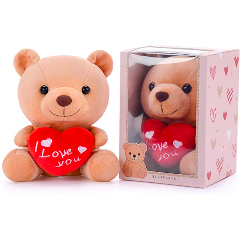 Stuffed Teddy Bear Animal with I Love You Plush Toy - Octopus Mood Toy