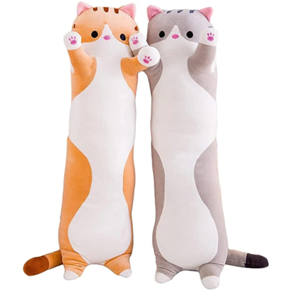 Cat Plush Long Throw Pillow-Octopus Mood Toy