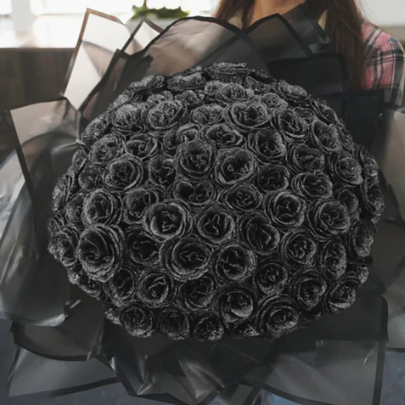 Crafted Glitter Rose Bouquet-Octopus Mood Toy