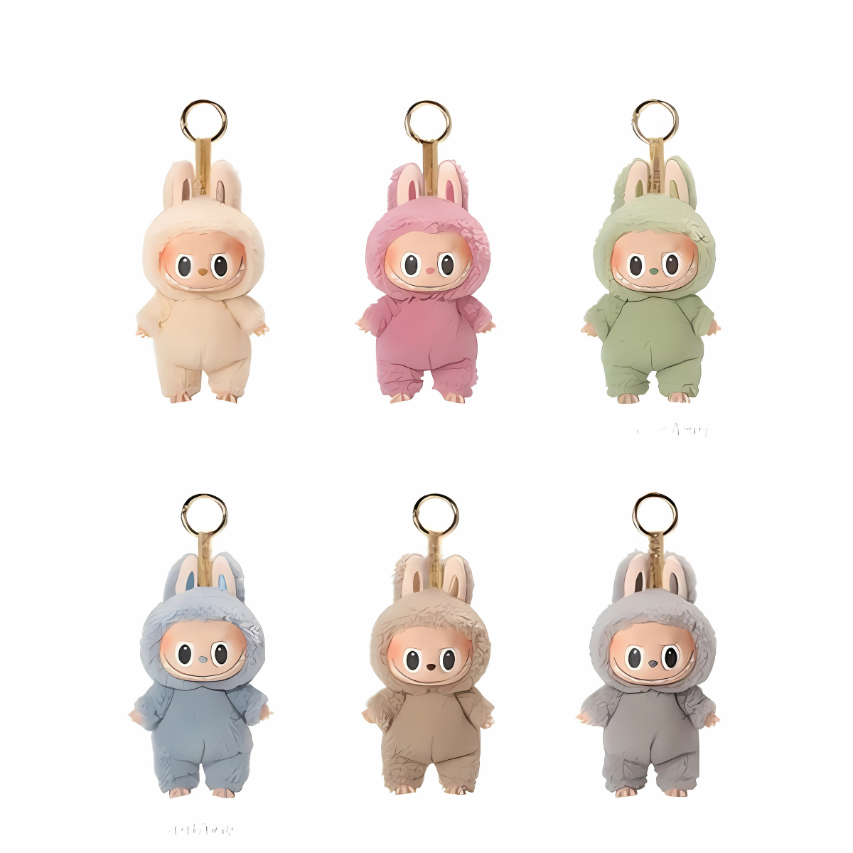 Macaron Series Plush Keyring Figurine Blind Box 1 Piece - Octopus Mood Toy