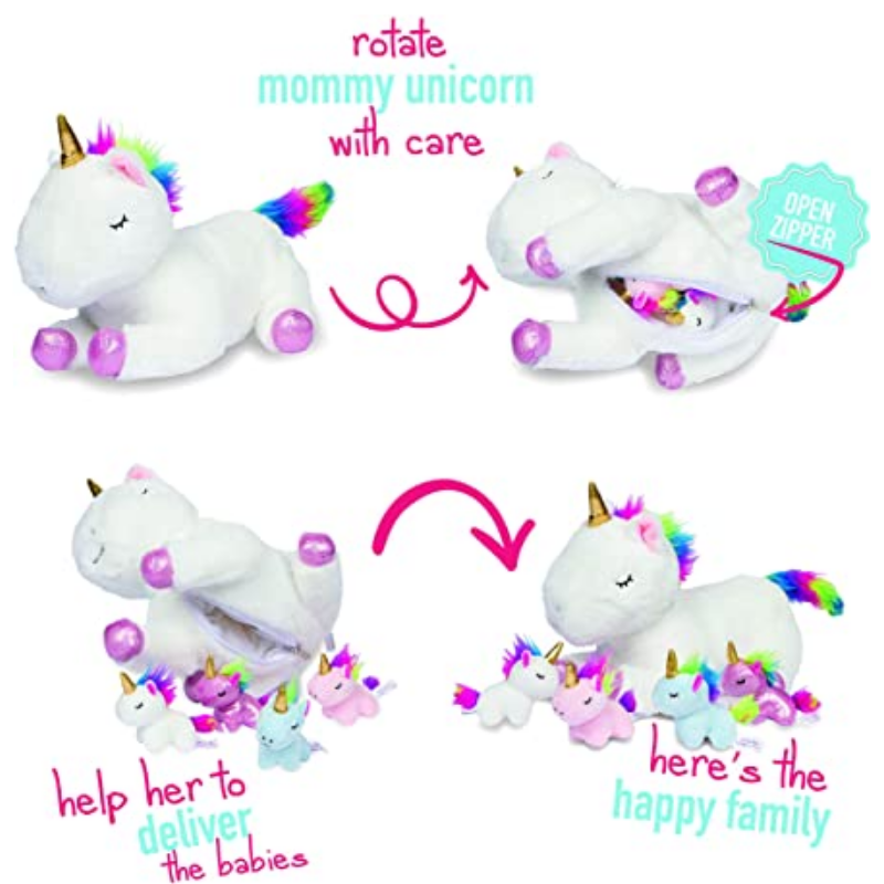 Unicorns Snuggable Mommy Unicorns Set Of 5 Gift For Children-Octopus Mood Toy