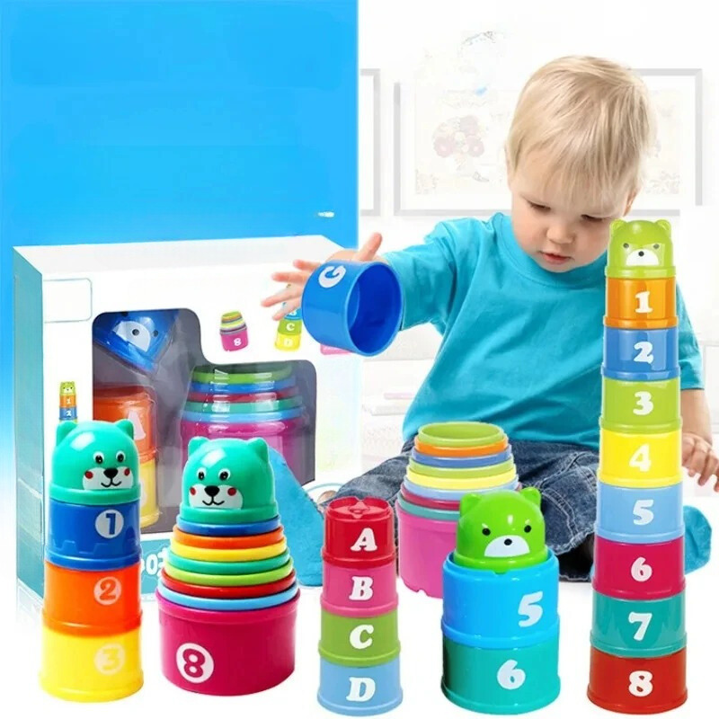 Stacking And Nesting Cups Toy Set-Octopus Mood Toy