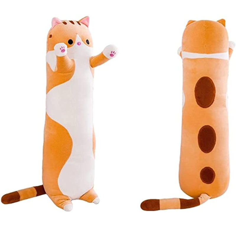 Cat Plush Long Throw Pillow-Octopus Mood Toy