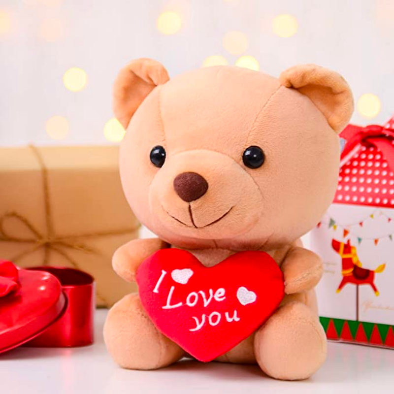 Stuffed Teddy Bear Animal with I Love You Plush Toy-Octopus Mood Toy