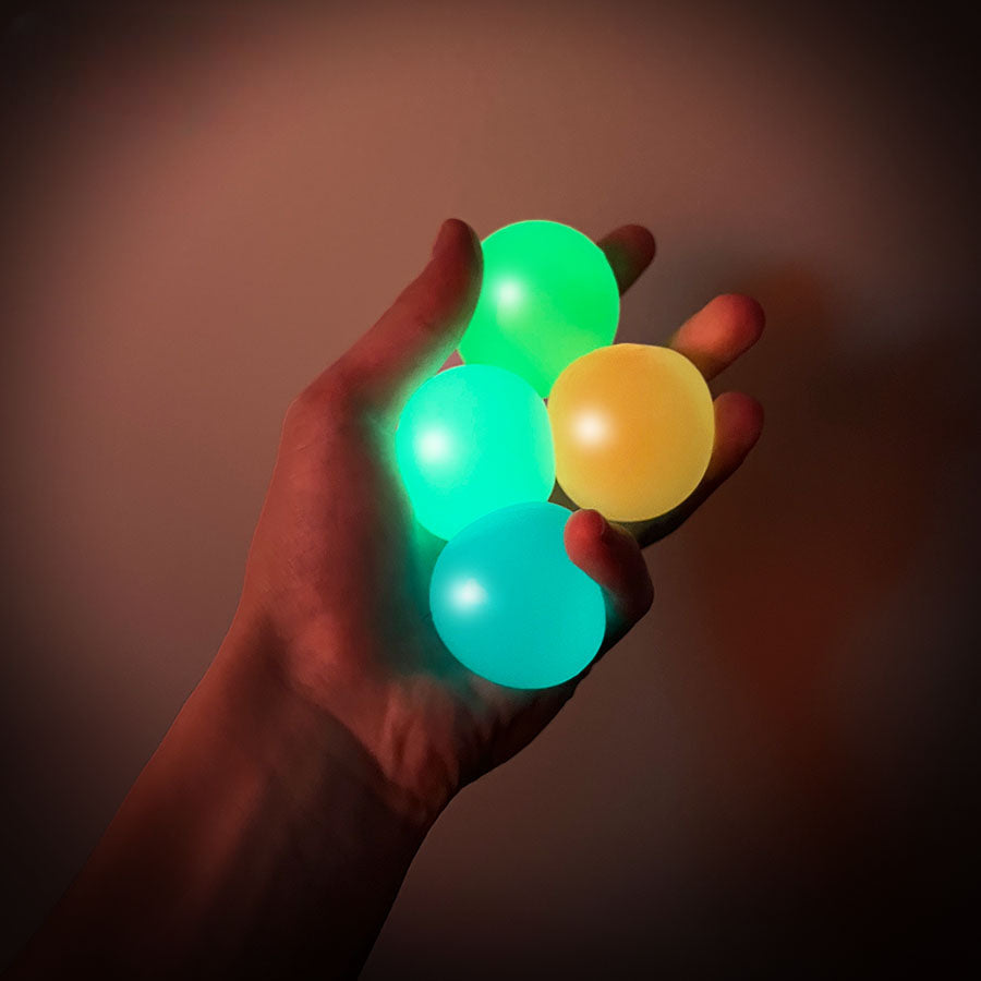Glow In The Dark Bouncing Balls - Octopus Mood Toy