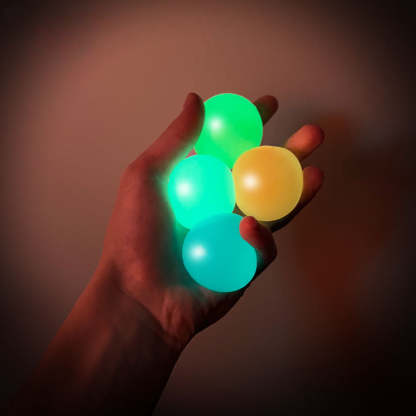 Glow In The Dark Bouncing Balls - Octopus Mood Toy