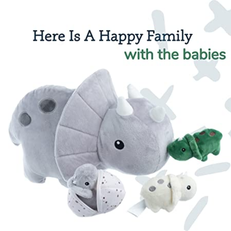 Dinosaur Snuggable Mommy Dino Set Of 5 Gift For Children - Octopus Mood Toy