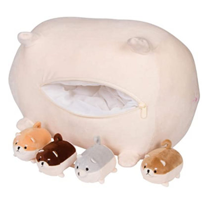 Shiba Inu Snuggable Mommy Puppy Set Of 5 Gift For Children - Octopus Mood Toy