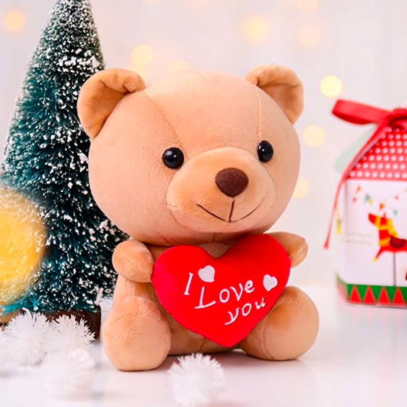 Stuffed Teddy Bear Animal with I Love You Plush Toy-Octopus Mood Toy