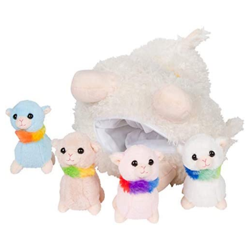 Llamas Snuggable Mommy Baby Llama Set Of 5 Gift For Children-Octopus Mood Toy