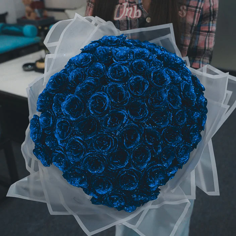 Crafted Glitter Rose Bouquet-Octopus Mood Toy