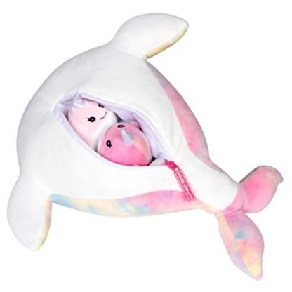 Narwhal Snuggable Mommy Narwhal Baby Set Of 5 Gift For Children - Octopus Mood Toy